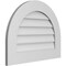 Ekena Millwork Round Top Surface Mount PVC Gable Vent: Non-Functional, w/ 3-1/2"W x 1"P Standard Frame, 26"W x 20"H GVPRT26X2001SN - alternate 4